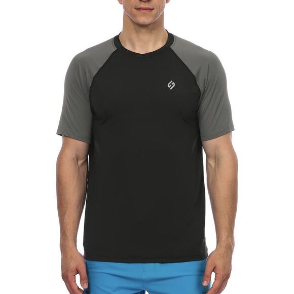 Men's UPF 50+ Quick-Dry Swim Shirt Rash Guard with Sun Protection XXL - Picture 1 of 7